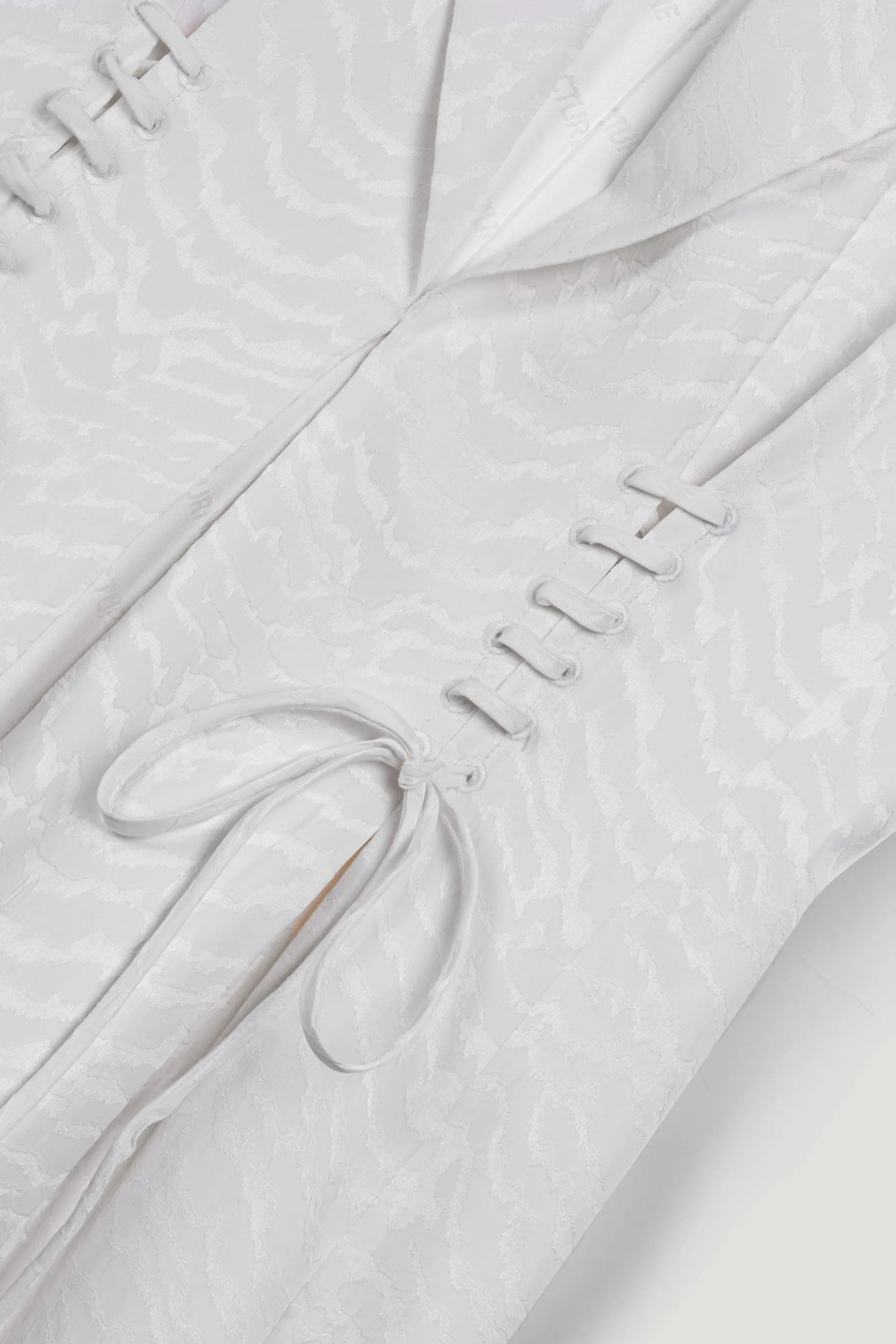 Nocturne Off-White Women Lace-Up Waist Tailored Vest SKU: N26YN7089_0014 Image 09
