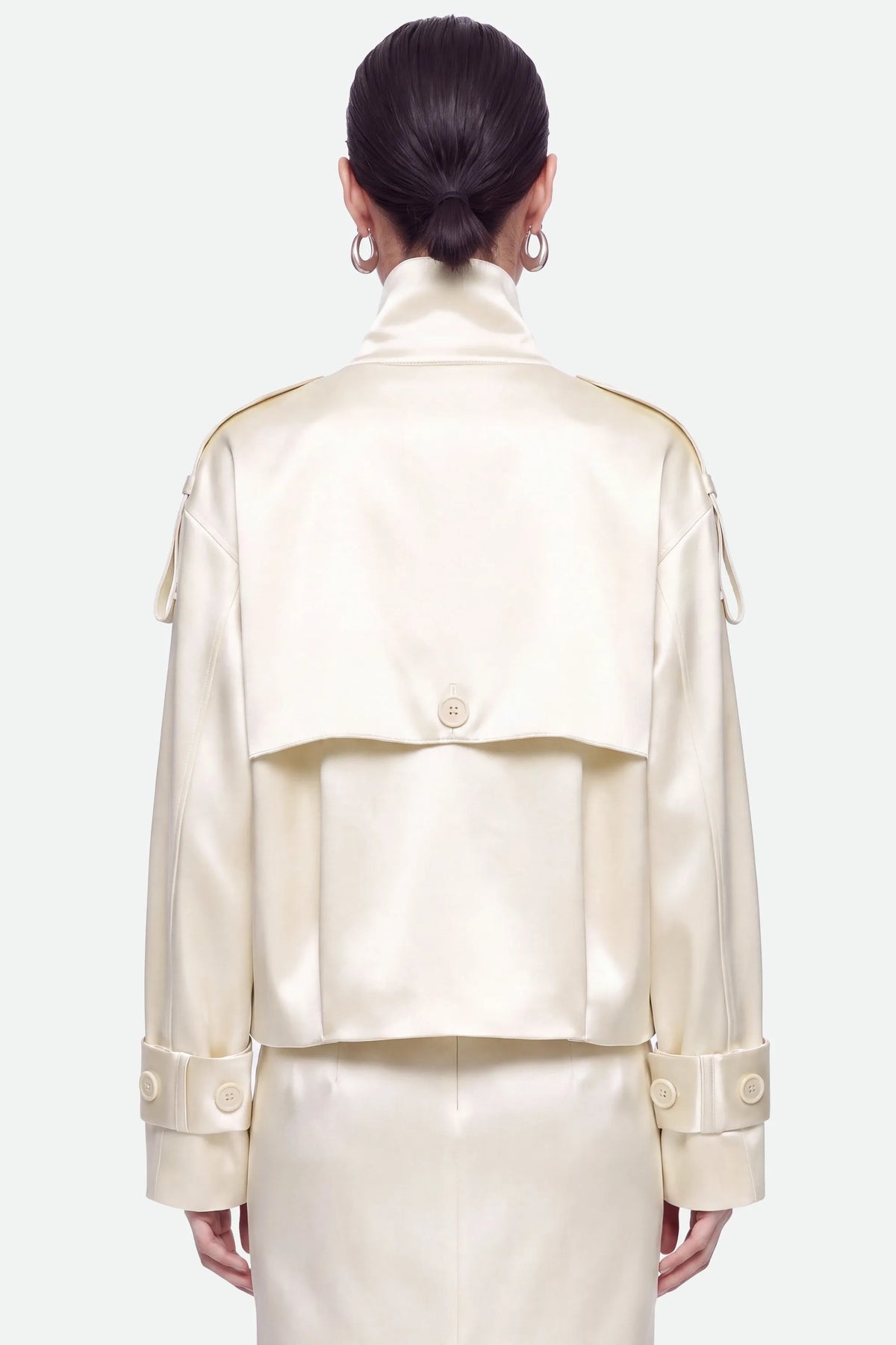 Nocturne Off-White Women Oversized Double Breasted Trench Coat SKU: N27KN11154_0014 Image 05