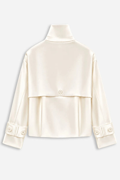 Nocturne Off-White Women Oversized Double Breasted Trench Coat SKU: N27KN11154_0014 Image 07