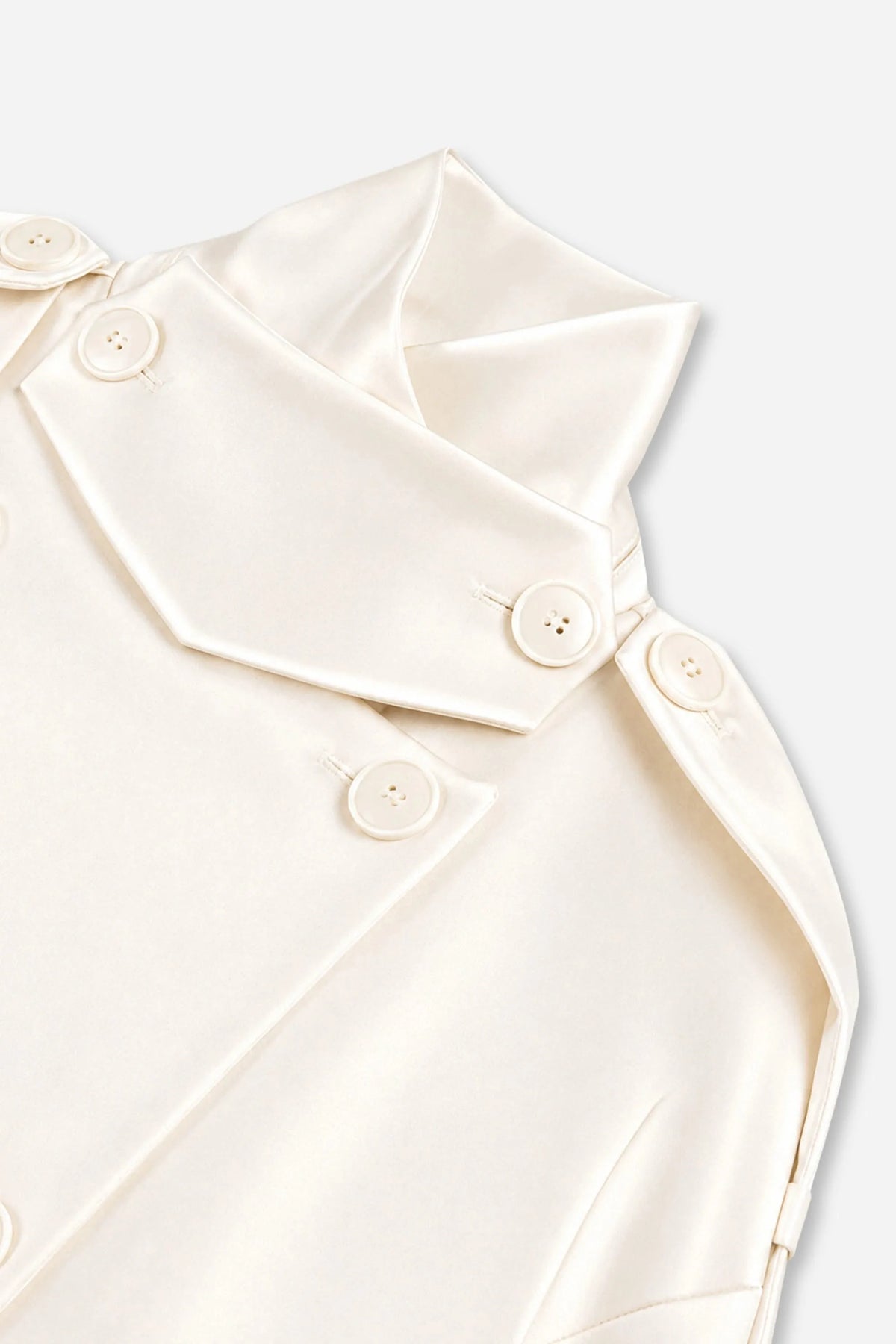 Nocturne Off-White Women Oversized Double Breasted Trench Coat SKU: N27KN11154_0014 Image 08
