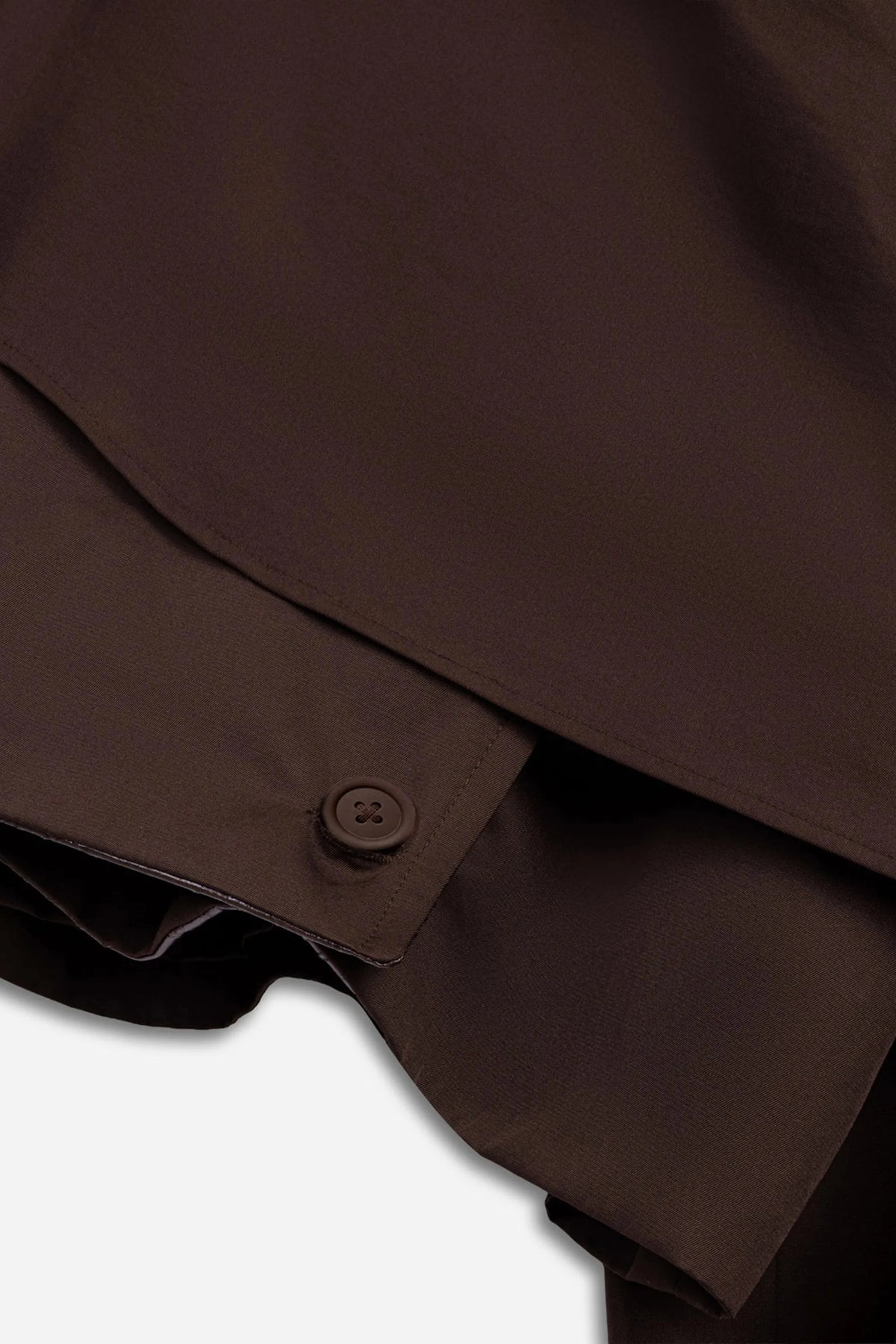 Nocturne Brown Women Shawl Detail Stand Collar Trench Coat SKU: N27KN11157_0025 Image 07