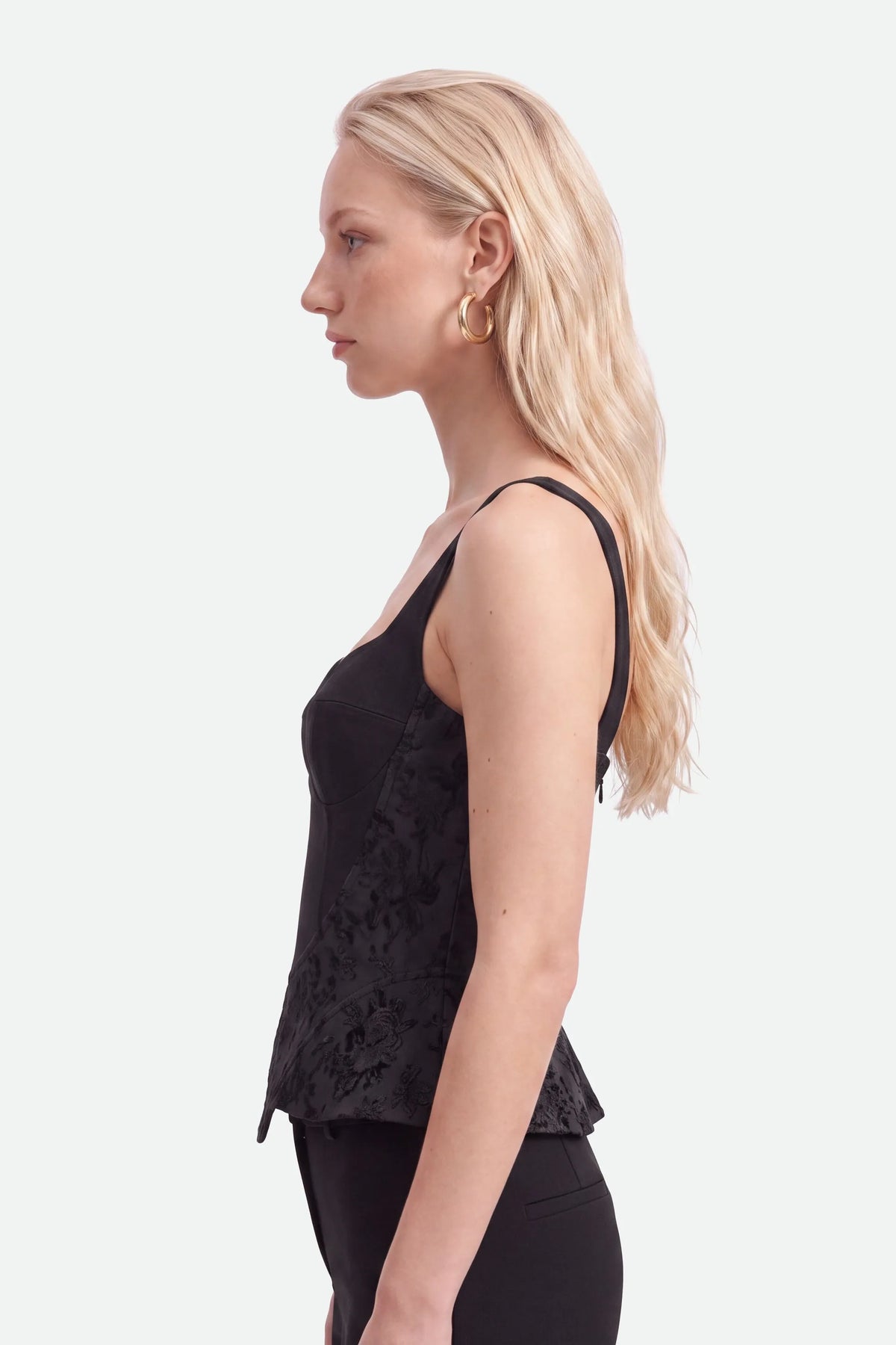 Nocturne Black Women Boned Sweetheart Bustier Top SKU: N27KN19036_0002 Image 02