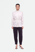 Nocturne Off-White Women Tie Detail Stand Collar Shirt SKU: N27KN25258_0014 Image 01