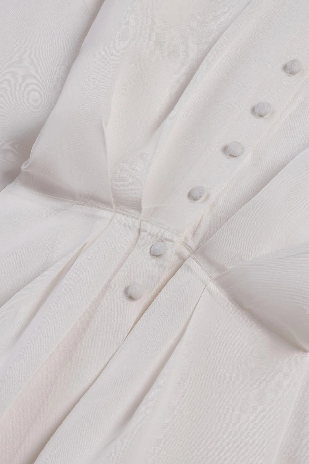 Nocturne Off-White Women Tie Detail Stand Collar Shirt SKU: N27KN25258_0014 Image 07