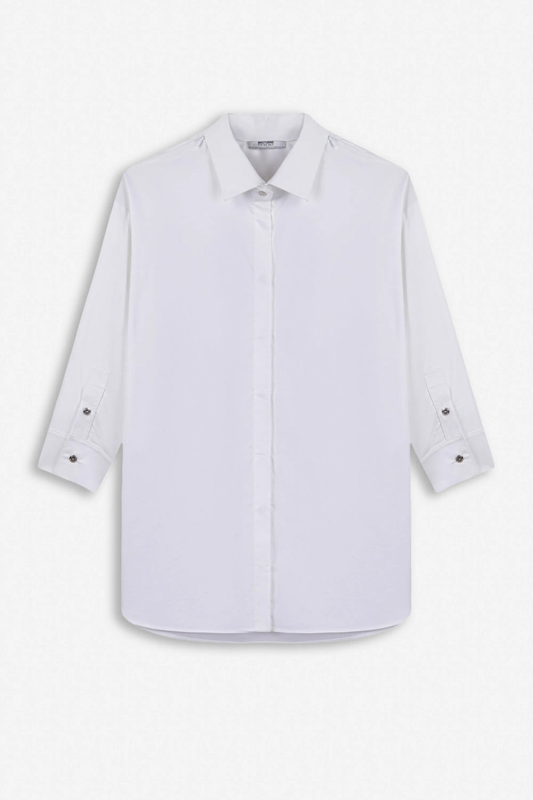 Nocturne White Women Zip Detail Relaxed Shirt SKU: N27KN25261_0001 Image 01