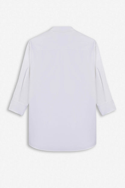 Nocturne White Women Zip Detail Relaxed Shirt SKU: N27KN25261_0001 Image 02