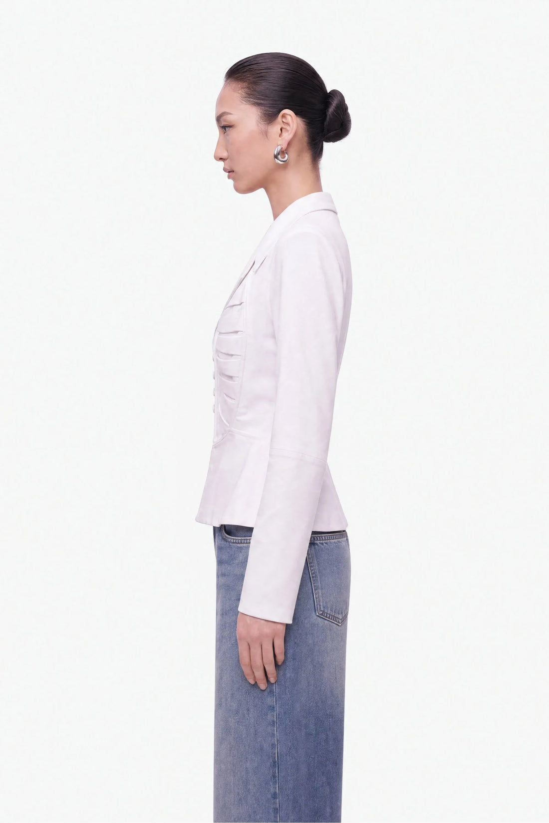 Nocturne White Women Pleat Detail Shirt SKU: N27KN25262_0001 Image 02