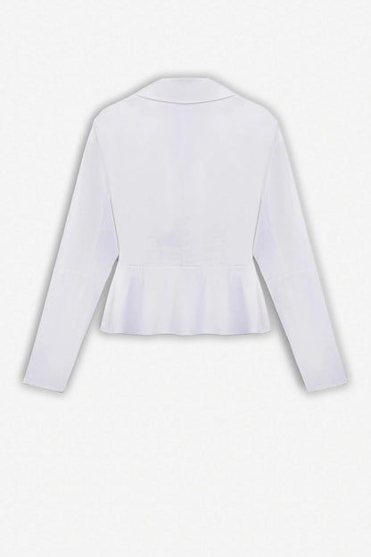 Nocturne White Women Pleat Detail Shirt SKU: N27KN25262_0001 Image 06