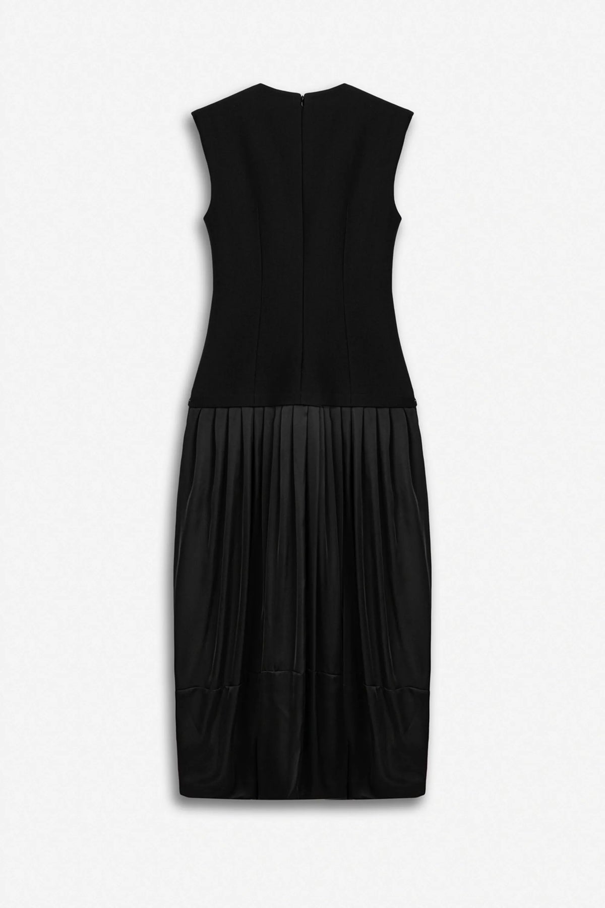 Nocturne Black Women Cap Sleeve Bubble Hem Dress SKU: N27KN2844_0002 Image 06