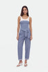 Nocturne Blue Women Tie Detail Pleated Trousers SKU: N27KN3538_0011 Image 01