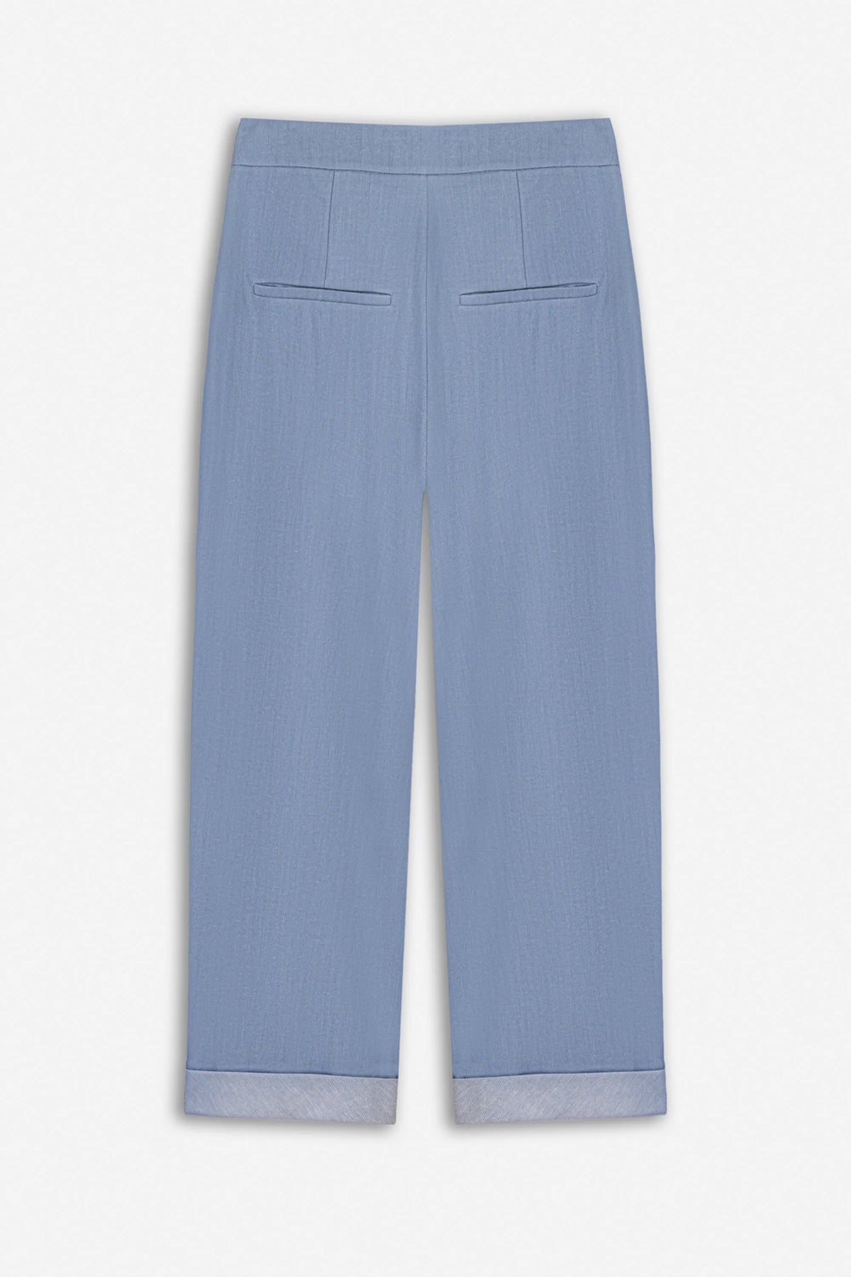 Nocturne Blue Women Tie Detail Pleated Trousers SKU: N27KN3538_0011 Image 07