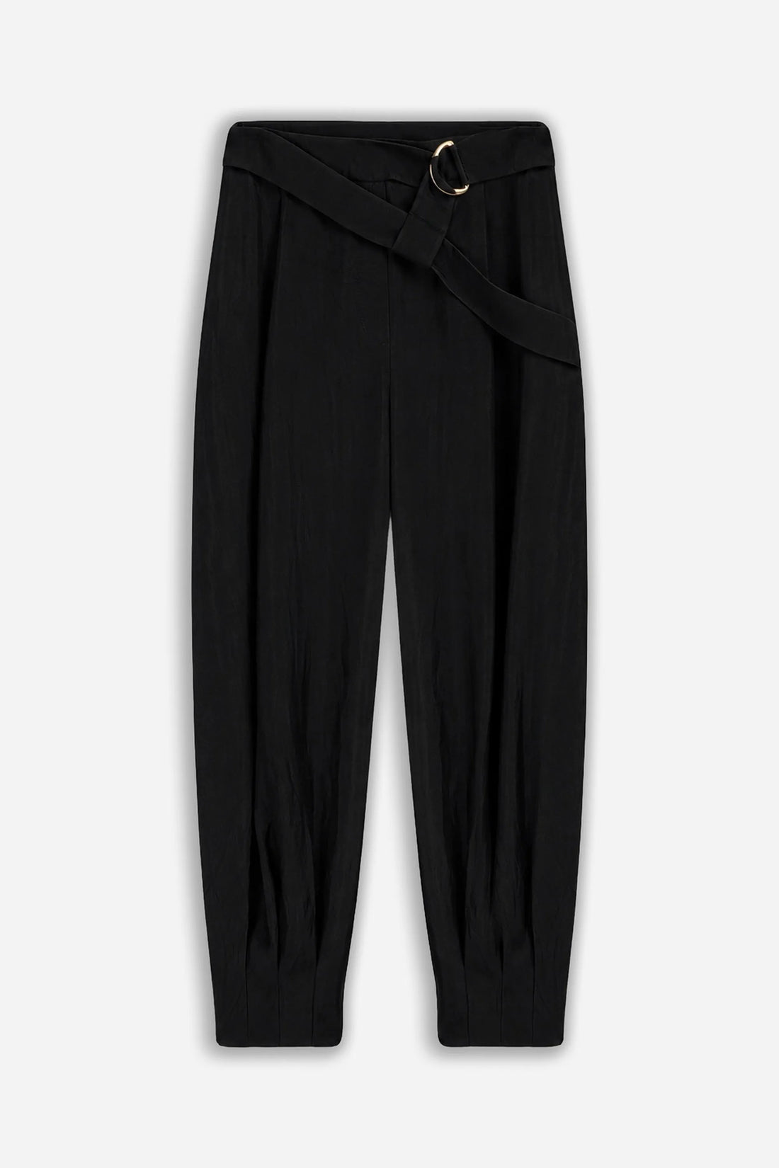 Nocturne Black Women Belted Harem Trousers SKU: N27KN3540_0002 Image 01