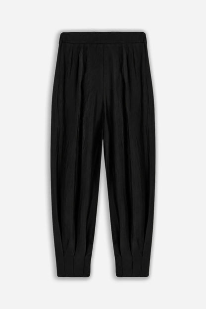 Nocturne Black Women Belted Harem Trousers SKU: N27KN3540_0002 Image 02