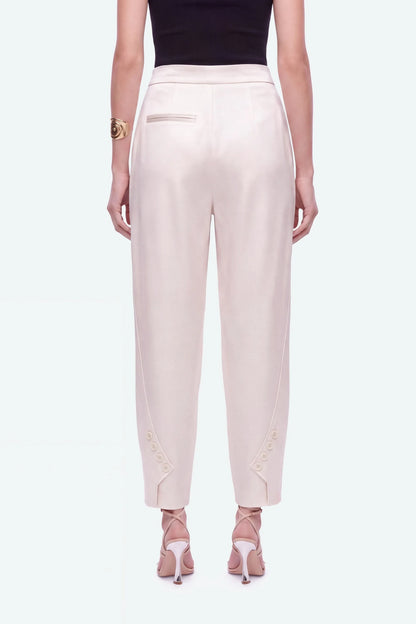 Nocturne Off-White Women High Waist Balloon Leg Trousers SKU: N27KN3541_0014 Image 04