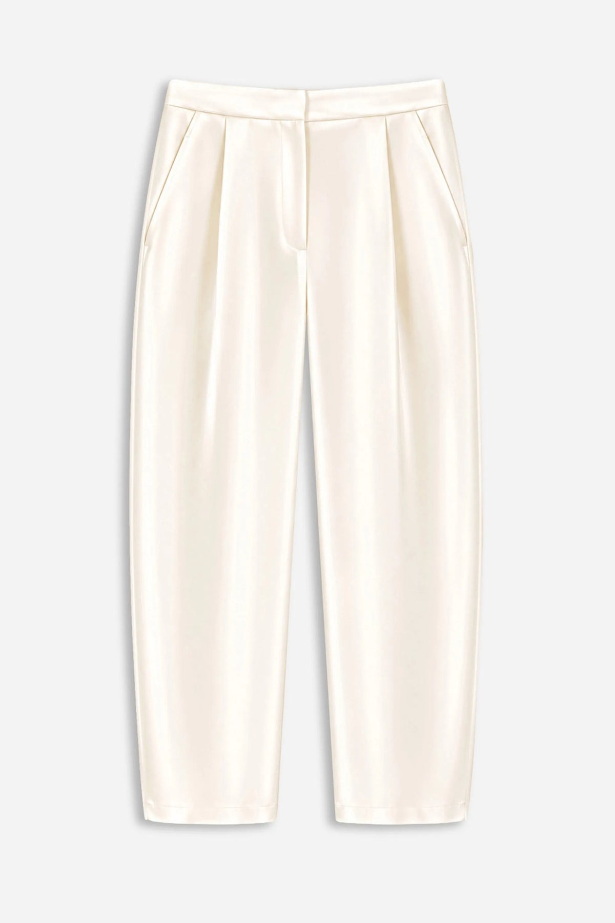 Nocturne Off-White Women High Waist Balloon Leg Trousers SKU: N27KN3541_0014 Image 05