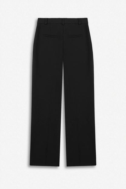 Nocturne Black Women Belted Straight-Leg Trousers SKU: N27KN3548_0002 Image 08