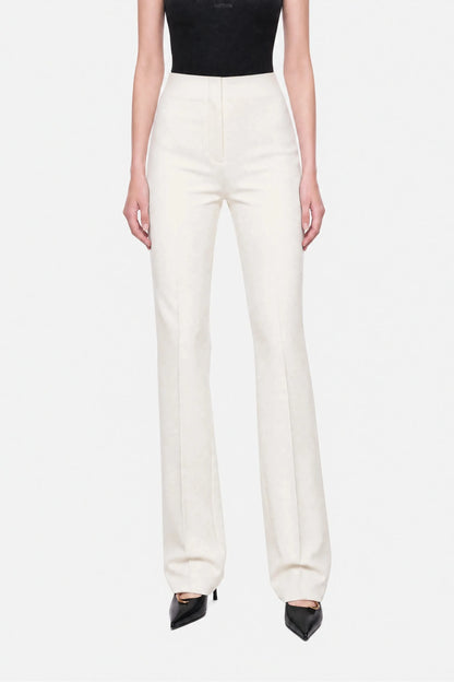 Nocturne Off-White Women High Waist Slit Hem Trousers SKU: N27KN3549_0014 Image 05