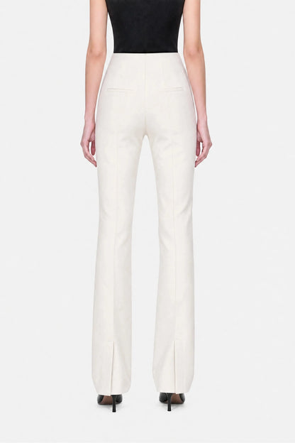 Nocturne Off-White Women High Waist Slit Hem Trousers SKU: N27KN3549_0014 Image 06