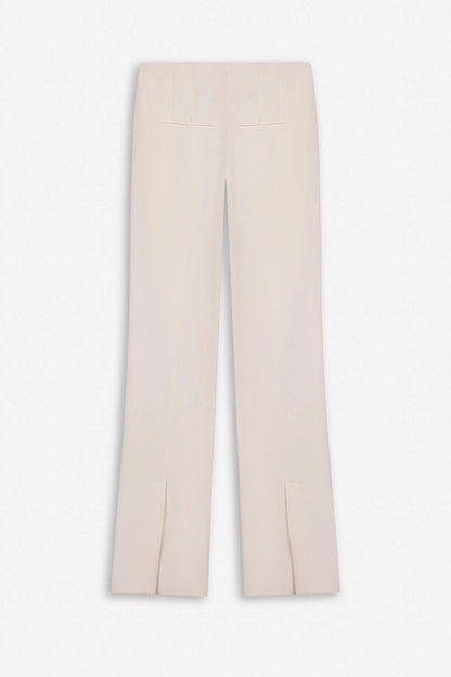 Nocturne Off-White Women High Waist Slit Hem Trousers SKU: N27KN3549_0014 Image 08