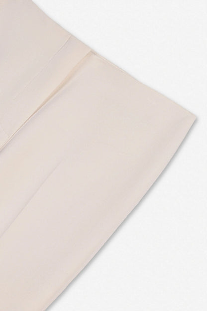 Nocturne Off-White Women High Waist Slit Hem Trousers SKU: N27KN3549_0014 Image 09