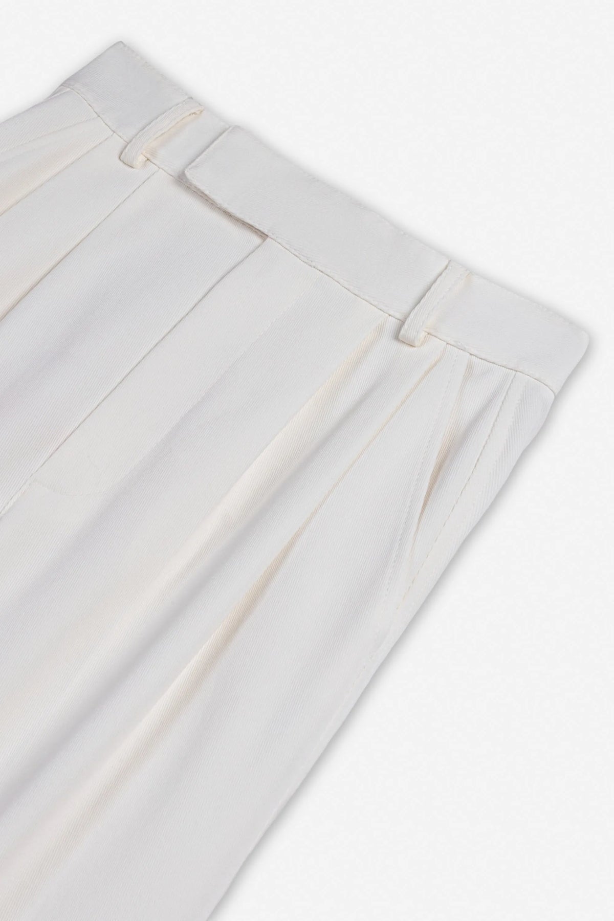Nocturne White Women Double Pleat Wide Leg Trousers SKU: N27KN3566_0001 Image 07