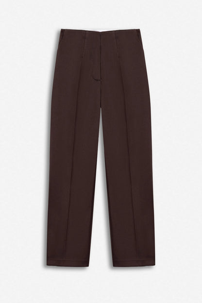 Nocturne Brown Women High Waist Trousers SKU: N27KN3572_0025 Image 01