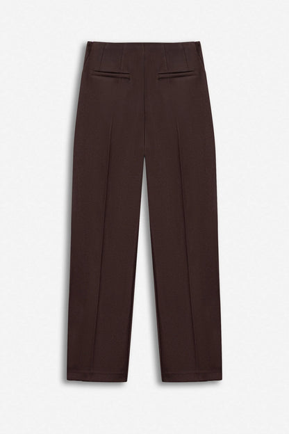 Nocturne Brown Women High Waist Trousers SKU: N27KN3572_0025 Image 02