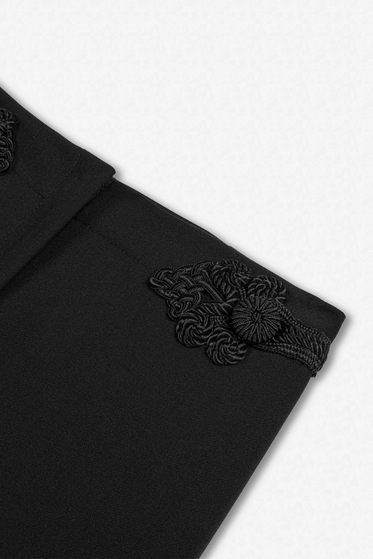 Nocturne Black Women Button Accessory Flare Trousers SKU: N27KN3583_0002 Image 06