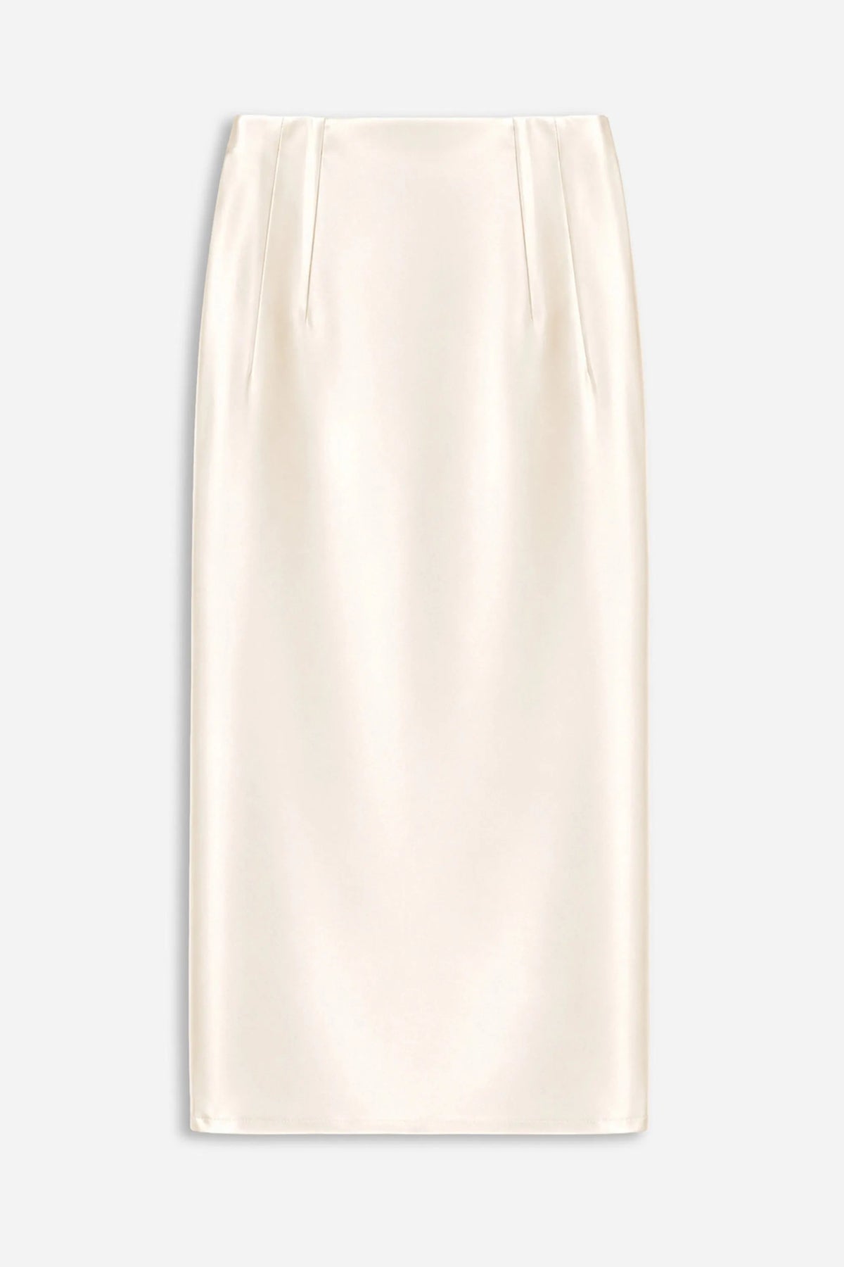 Nocturne Off-White Women Pleat Detail Pencil Skirt SKU: N27KN4283_0014 Image 05