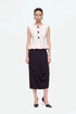 Nocturne Black Women Draped Pleat Detail Midi Skirt SKU: N27KN4284_0002 Image 01