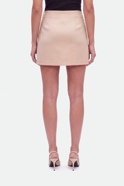 Nocturne Gold Coloured Women A-Line Mini Skirt SKU: N27KN4297_0028 Image 04