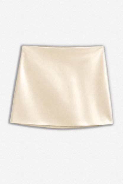 Nocturne Gold Coloured Women A-Line Mini Skirt SKU: N27KN4297_0028 Image 06