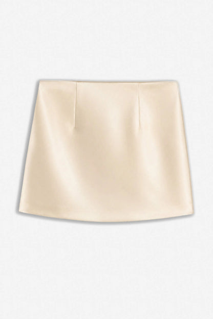 Nocturne Gold Coloured Women A-Line Mini Skirt SKU: N27KN4297_0028 Image 07