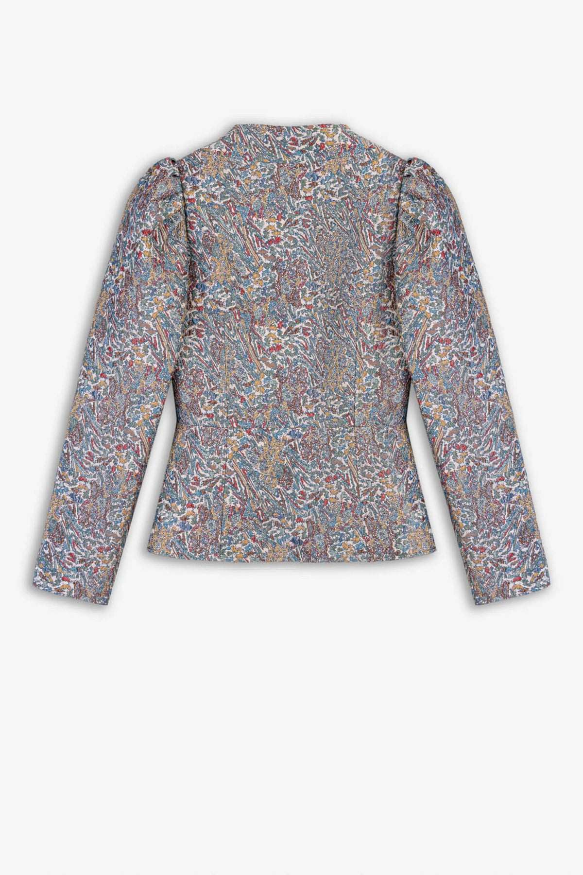 Nocturne Multi-Coloured Women Jacquard Stand Collar Jacket SKU: N27KN5383_0007 Image 06