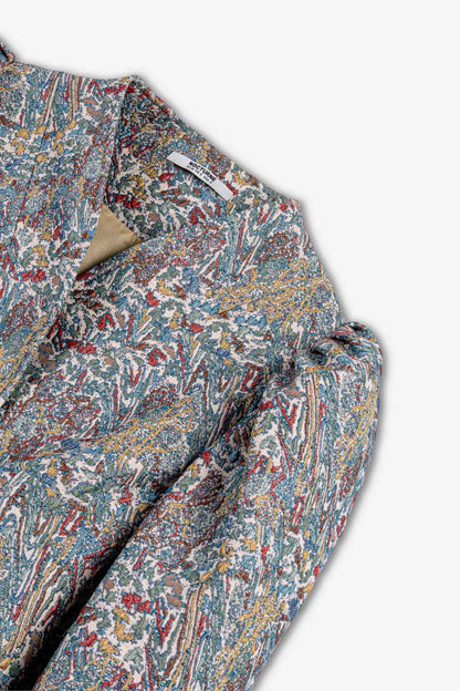 Nocturne Multi-Coloured Women Jacquard Stand Collar Jacket SKU: N27KN5383_0007 Image 07