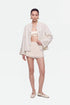 Nocturne Off-White Women Embroidery Detail Oversized Jacket SKU: N27KN5384_0014 Image 01