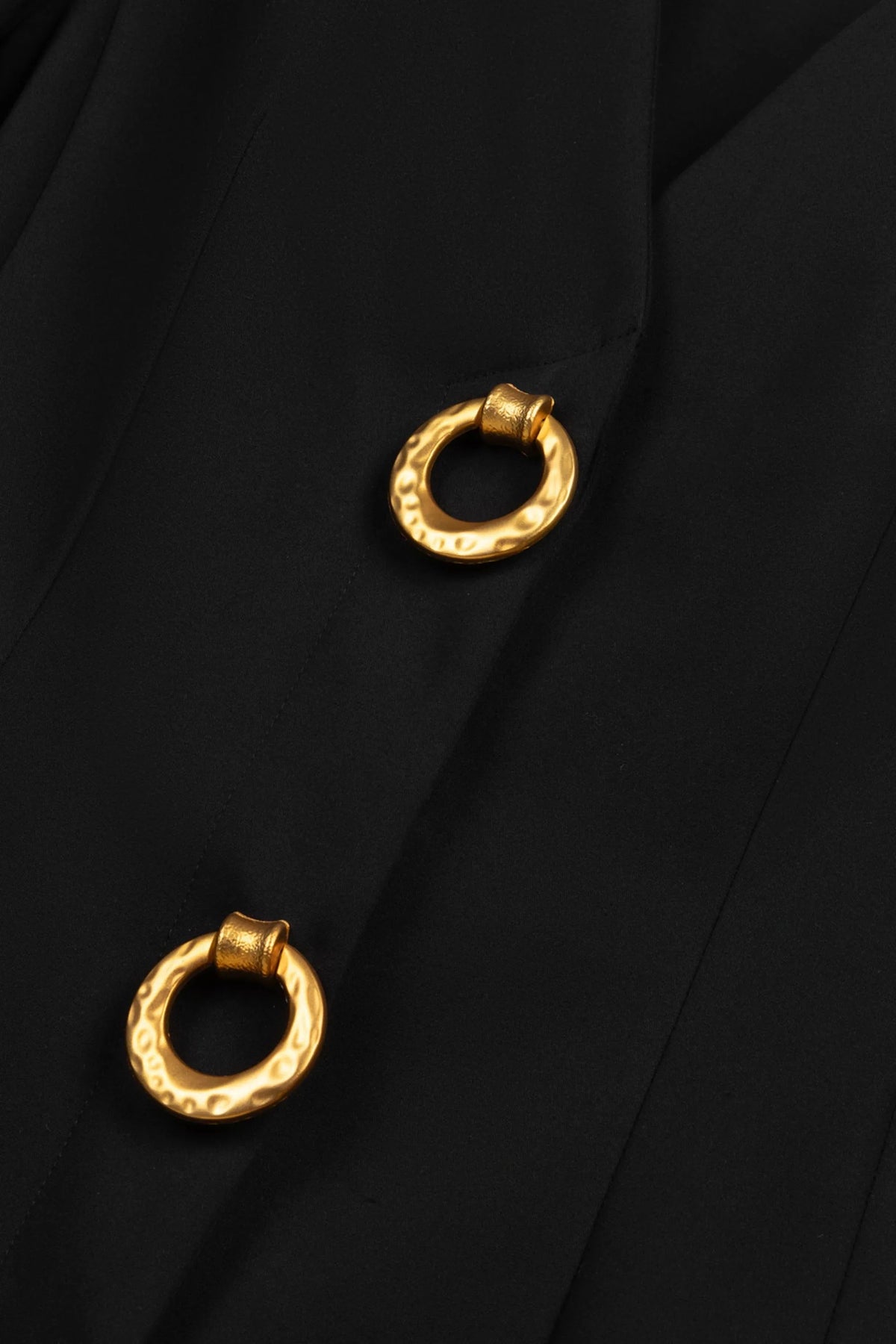 Nocturne Black Women Ring Button Wrap Front Jacket SKU: N27KN5385_0002 Image 08