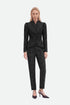 Nocturne Black Women Jacquard Balloon Sleeve Wrap Jacket SKU: N27KN5394_0002 Image 01