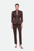 Nocturne Brown Women Boned Stand Collar Jacket SKU: N27KN5410_0025 Image 01