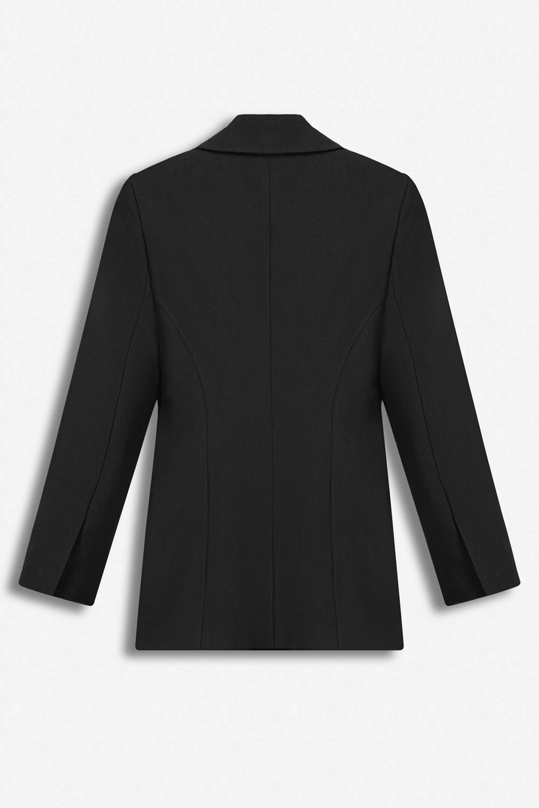 Nocturne Black Women Padded Shoulder Double Breasted Jacket SKU: N27KN5425_0002 Image 02