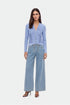 Nocturne Blue Women Ruched Metal Zip Blouse SKU: N27KN6272_0011 Image 01