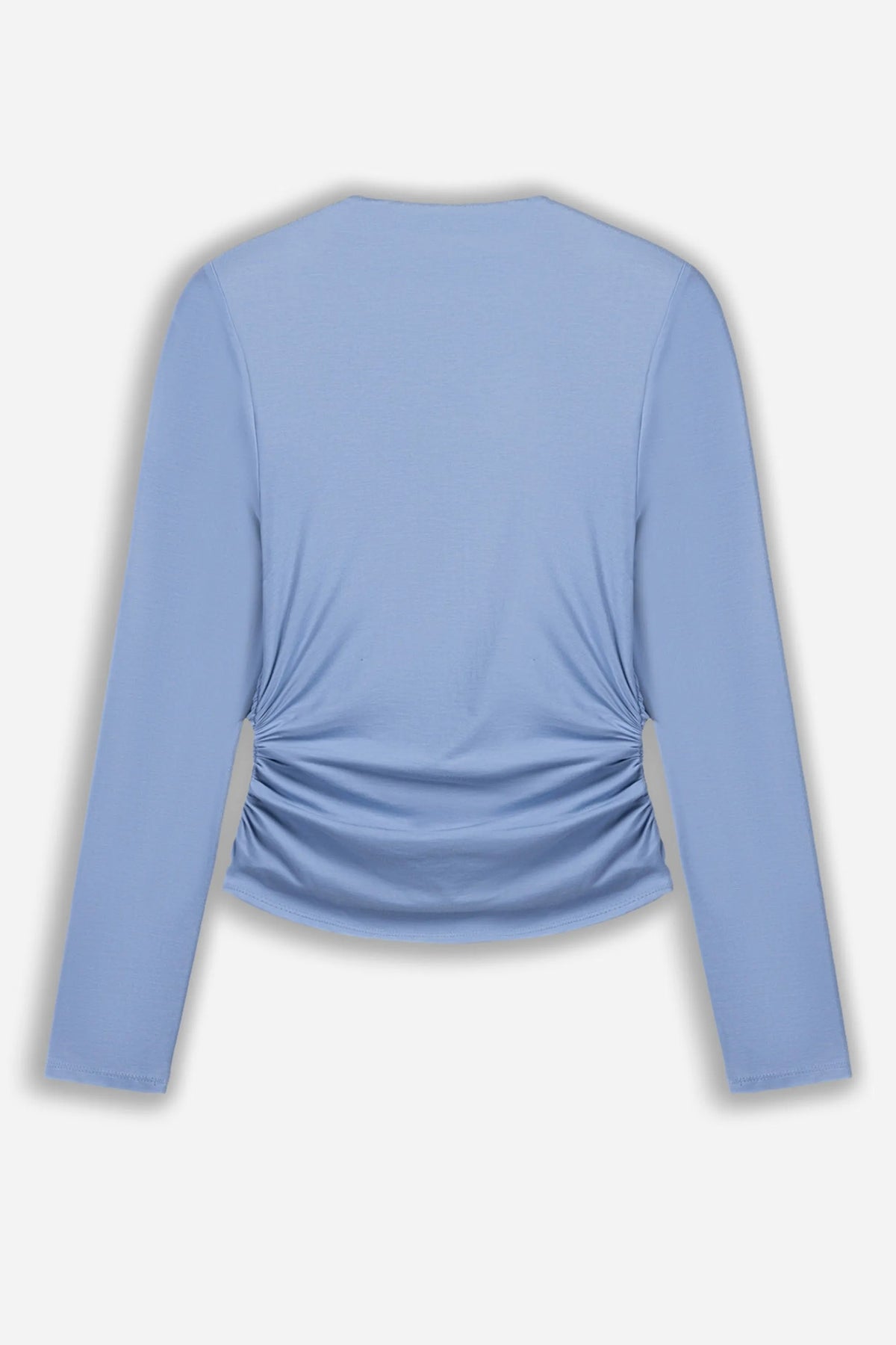 Nocturne Blue Women Ruched Metal Zip Blouse SKU: N27KN6272_0011 Image 06