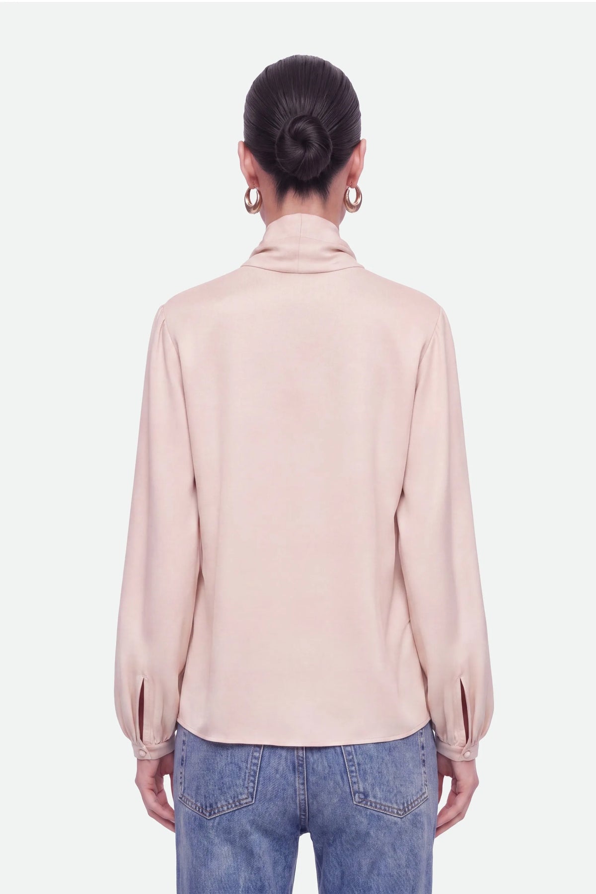 Nocturne Off-White Women Shawl Collar Blouse SKU: N27KN6273_0014 Image 04