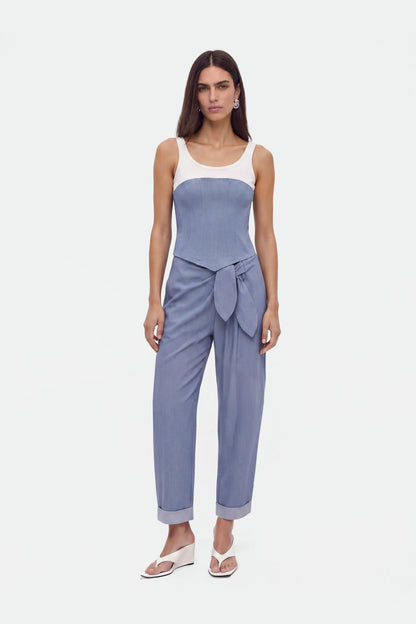 Nocturne Blue Women Corset Detail Blouse SKU: N27KN6274_0011 Image 01