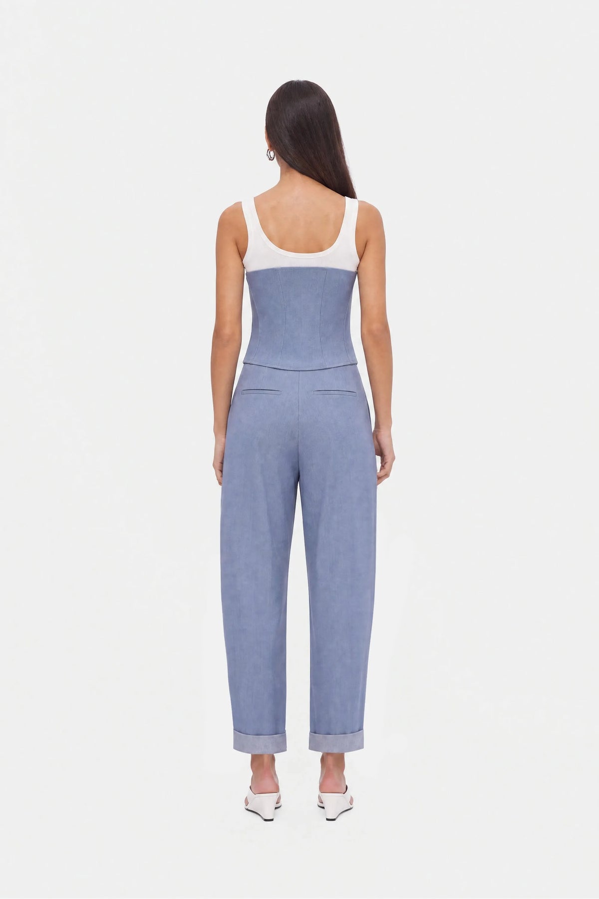 Nocturne Blue Women Corset Detail Blouse SKU: N27KN6274_0011 Image 03