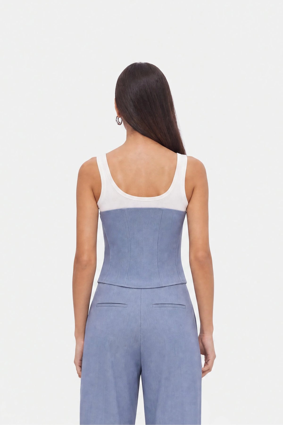 Nocturne Blue Women Corset Detail Blouse SKU: N27KN6274_0011 Image 04