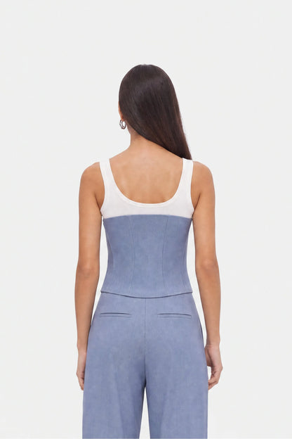 Nocturne Blue Women Corset Detail Blouse SKU: N27KN6274_0011 Image 04