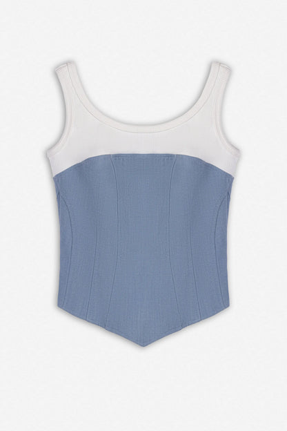 Nocturne Blue Women Corset Detail Blouse SKU: N27KN6274_0011 Image 05