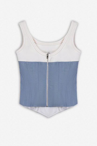Nocturne Blue Women Corset Detail Blouse SKU: N27KN6274_0011 Image 06