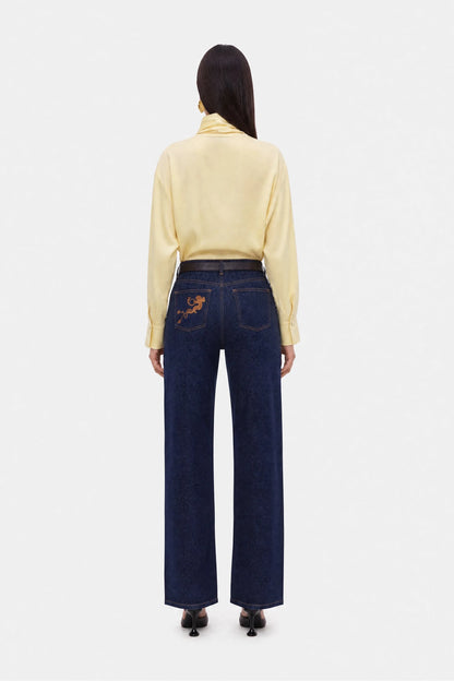 Nocturne Mustard Women Shawl Collar Blouse SKU: N27KN6276_0029 Image 04